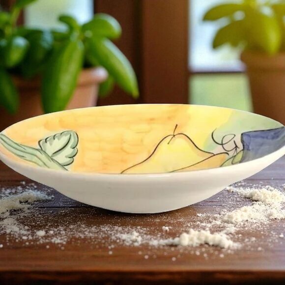 "ALFRESCO" 14" ROUND SERVING PASTA BOWL FRUIT DESIGN 14" - Picture 2 of 6